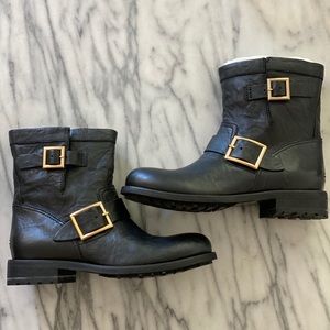Jimmy Choo Leather Biker Boots